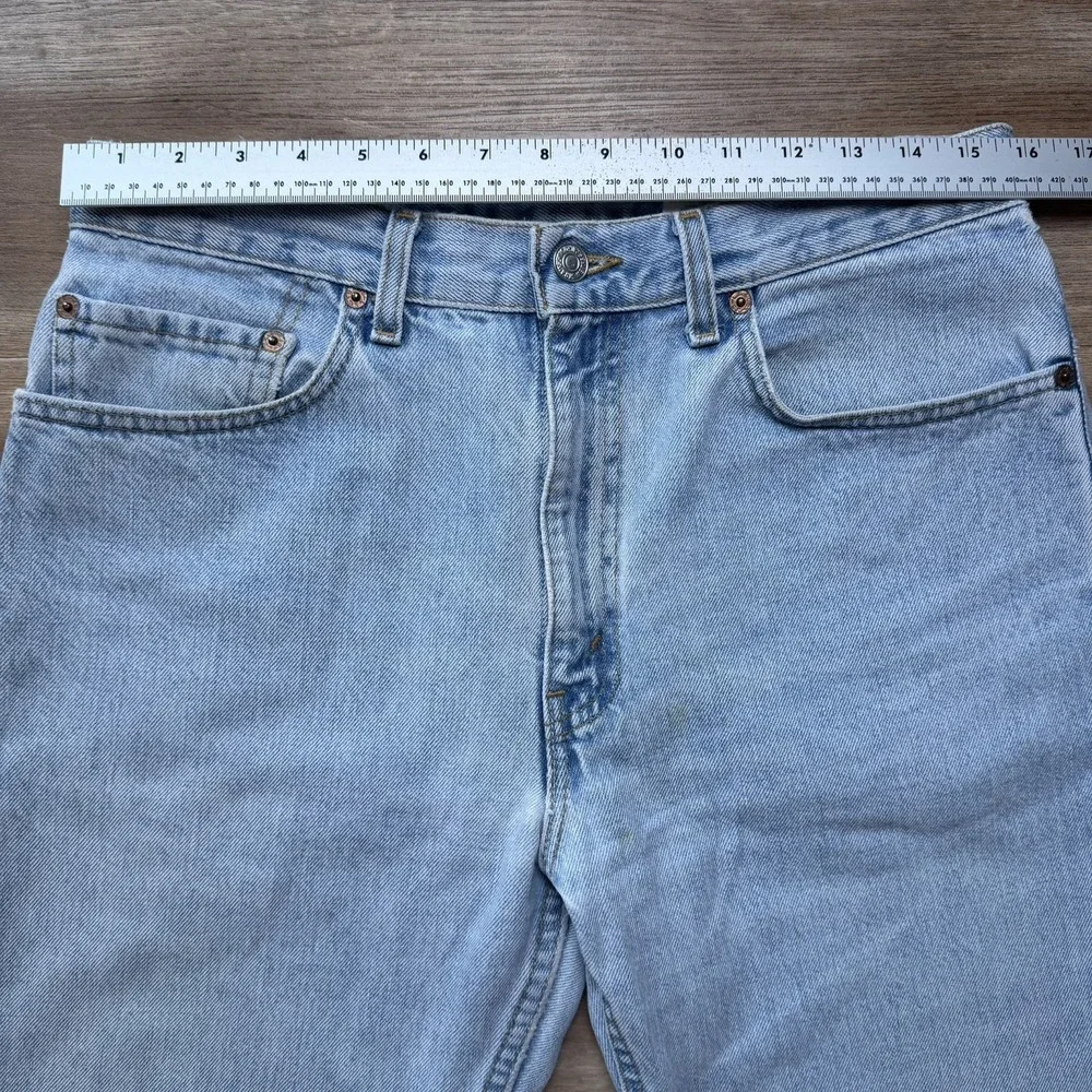 Vintage Levis 505 Jeans Men 32x30 Blue Regular Fit Light Wash Denim 90s (Hemmed)